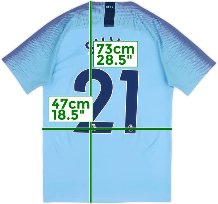 2018-19 Manchester City Home Shirt Silva #21 - 6/10 - (S)