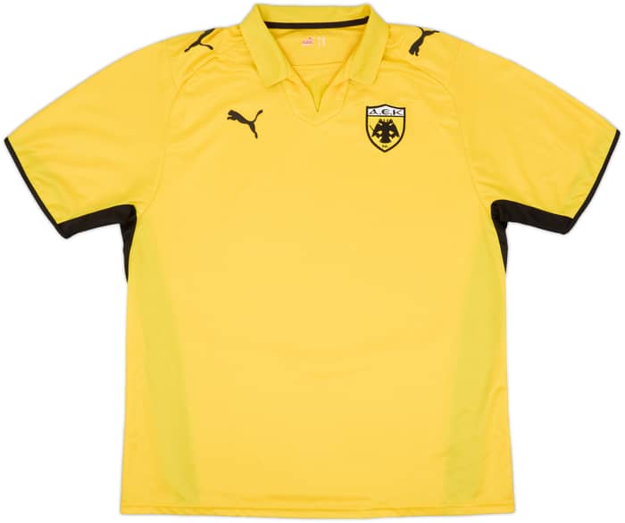 2008-09 AEK Athens Home Shirt - 4/10 - (XL)