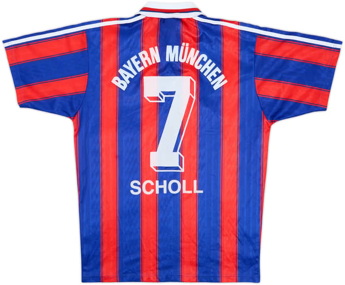 1995-97 Bayern Munich Home Shirt Scholl #7 - 8/10 - (S)