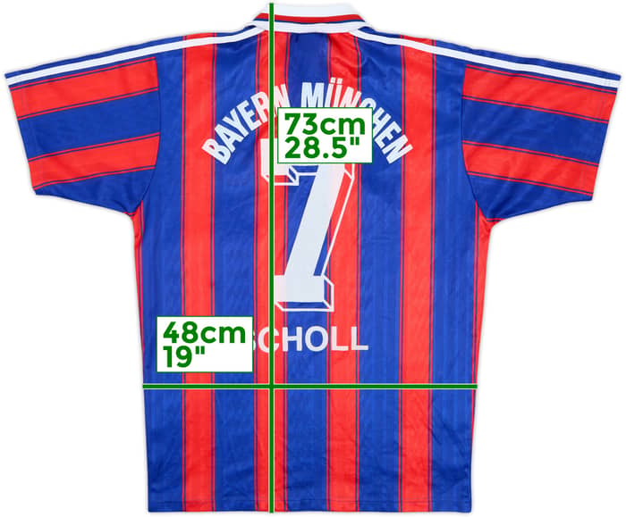 1995-97 Bayern Munich Home Shirt Scholl #7 - 8/10 - (S)