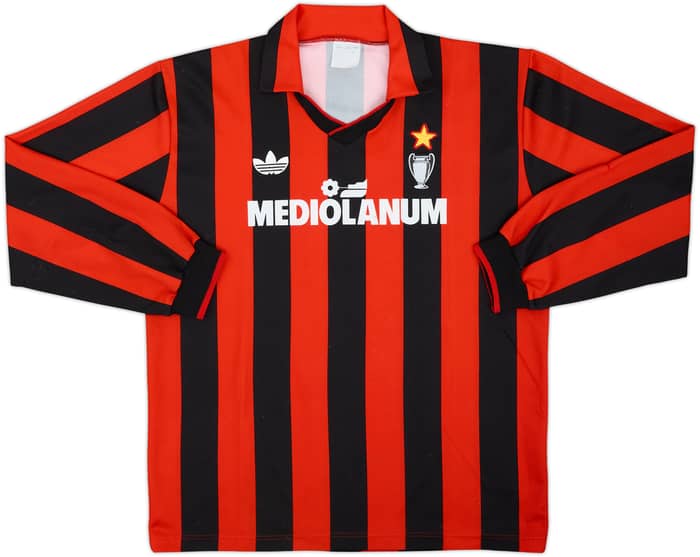 1990-91 AC Milan Home L/S Shirt #9 - 6/10 - (XL)