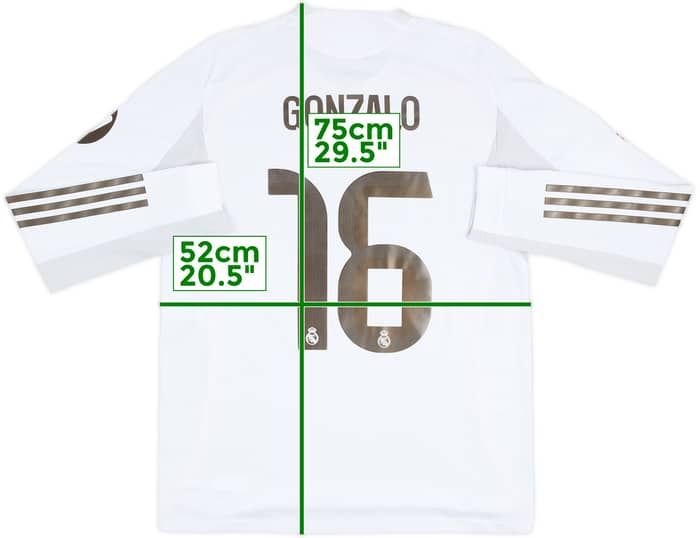 2025-26 Real Madrid Match Issue Champions League Home L/S Shirt Gonzalo #16