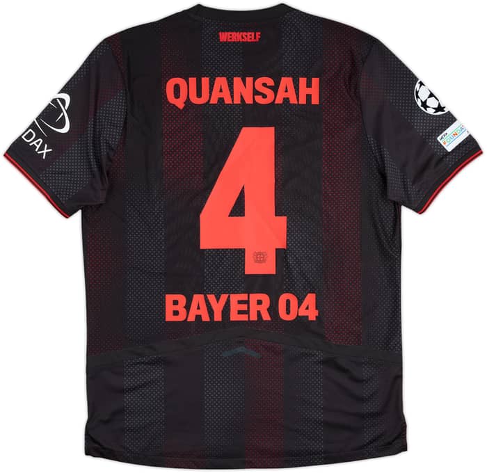 2025-26 Bayer Leverkusen Match Issue Champions League Home Shirt Quansah #4