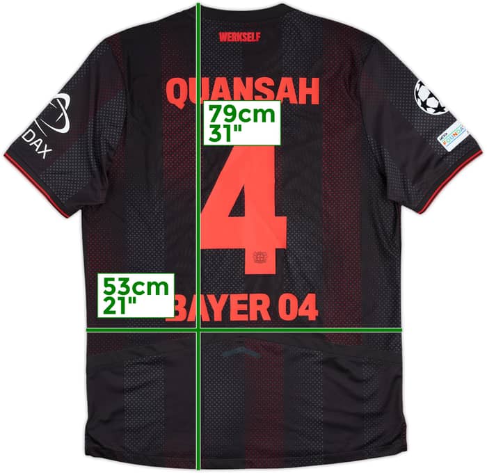 2025-26 Bayer Leverkusen Match Issue Champions League Home Shirt Quansah #4