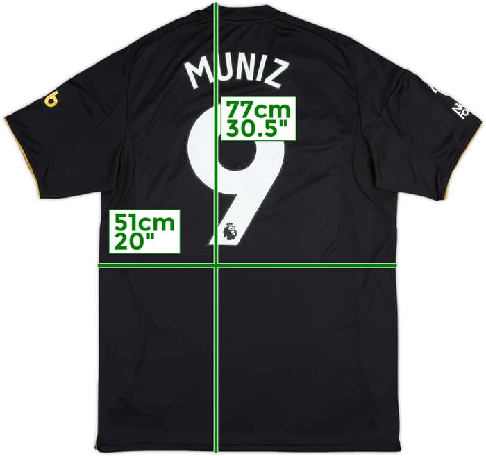 2025-26 Fulham Match Issue Third Shirt Muniz #9