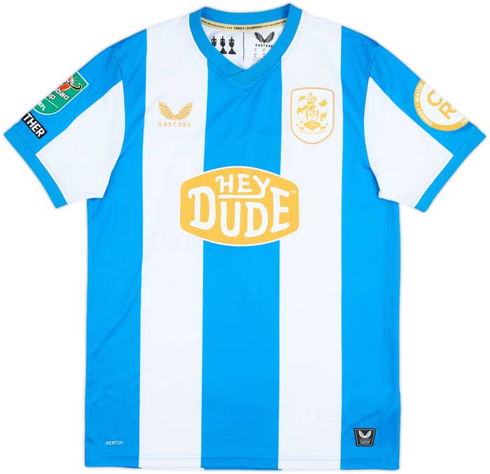 2025-26 Huddersfield Match Issue Carabao Cup Home Shirt Castledine #24