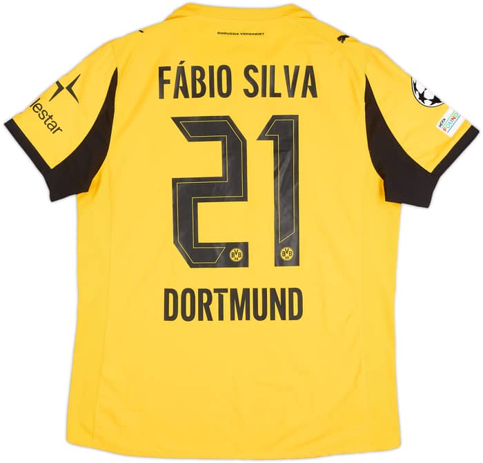 2025-26 Borussia Dortmund Match Issue Champions League Home Shirt Fabio Silva #21