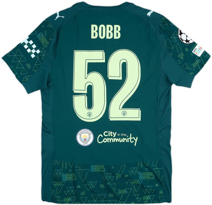 2025-26 Manchester City Match Issue Champions League Fourth Shirt Bobb #52