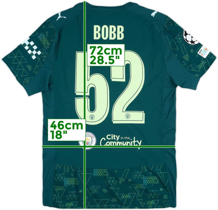 2025-26 Manchester City Match Issue Champions League Fourth Shirt Bobb #52