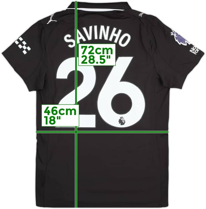 2025-26 Manchester City Match Issue Away Shirt Savinho #26