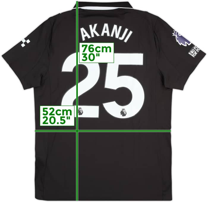 2025-26 Manchester City Match Issue Away Shirt Akanji #25