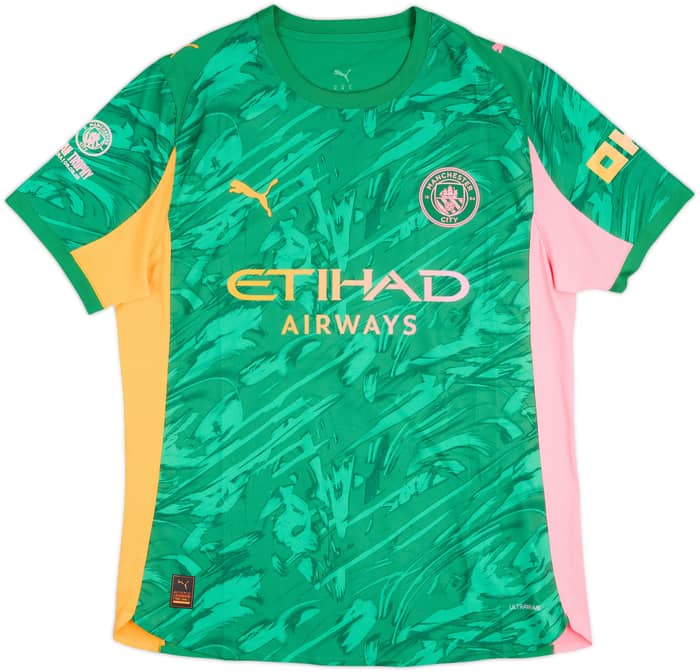 2025-26 Manchester City Match Issue GK Shirt Ortega Moreno #18