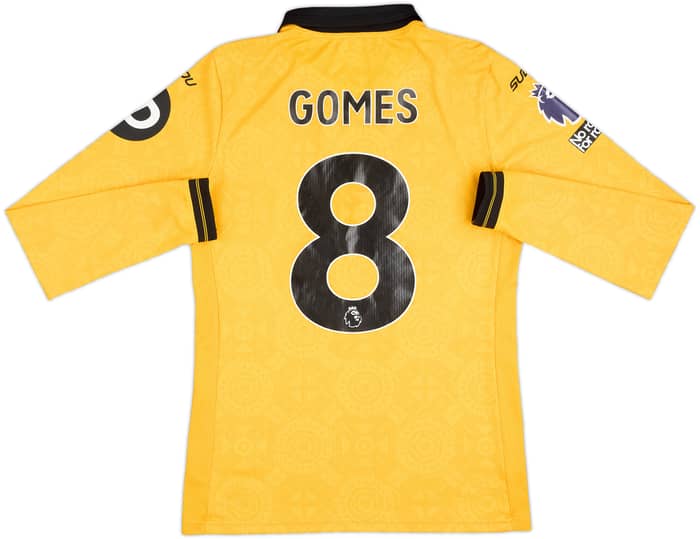 2025-26 Wolves Match Issue Home L/S Shirt Gomes #8