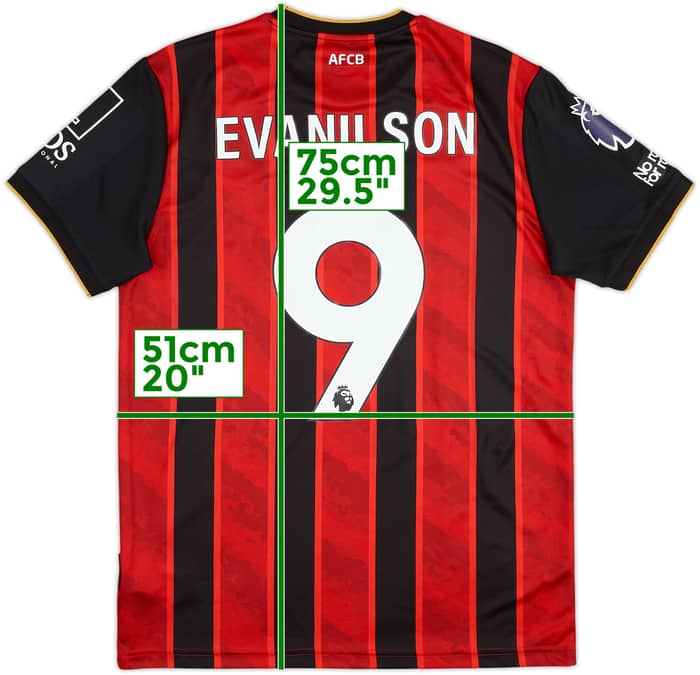 2025-26 Bournemouth Match Issue Home Shirt Evanilson #9
