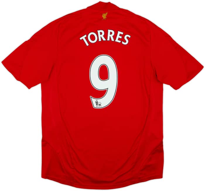 2008-10 Liverpool Camiseta de local Torres #9 - 6/10 - (M)