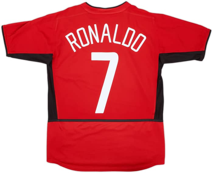2002-04 Manchester United Home Shirt Ronaldo #7 - 7/10 - (XL.Boys)