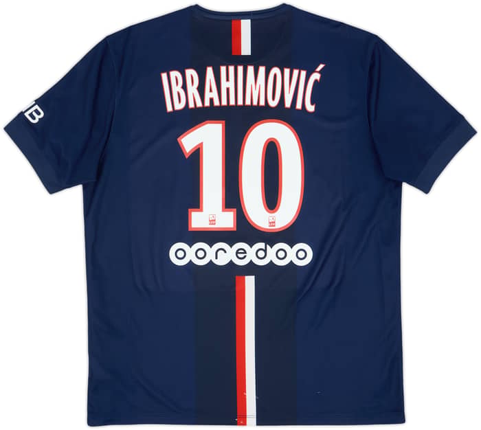 2014-15 Paris Saint-Germain Home Shirt Ibrahimovic #10 - 8/10 - (XL)