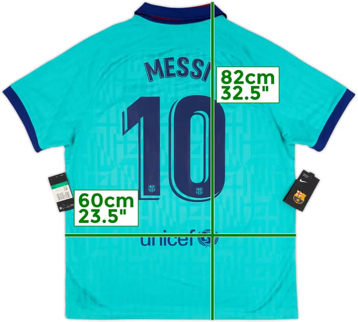 2019-20 Barcelona Tercera Camiseta CL Messi #10 (XL)