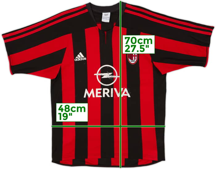 2003-04 AC Milan Home Shirt - 4/10 - (S)