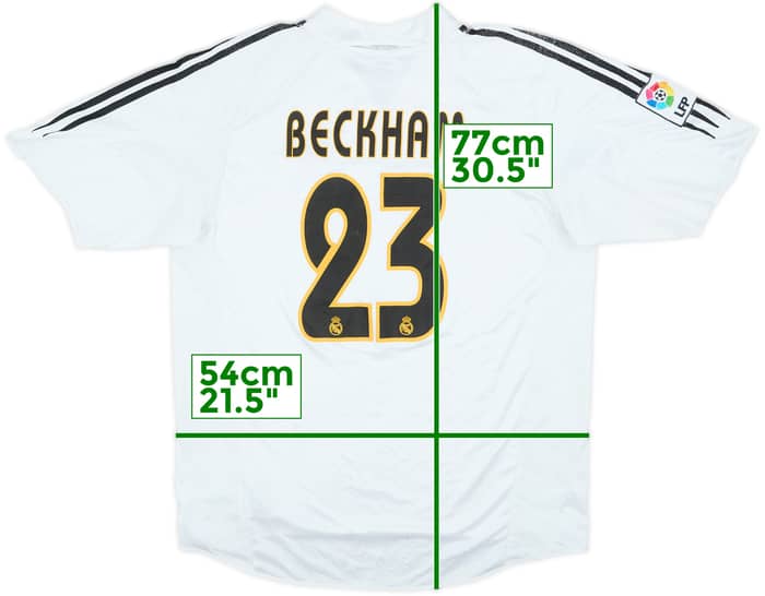 2004-05 Real Madrid Home Shirt Beckham #23 - 4/10 - (L)