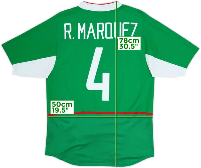 2003-04 Mexico Home Shirt R.Marquez #4 - 8/10 - (M)