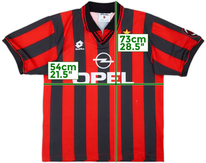 1996-97 AC Milan Home Shirt - 7/10 - (M)