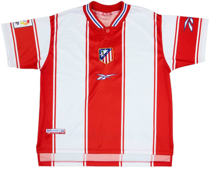 1999-00 Atletico Madrid Home Shirt - 6/10 - (XL)