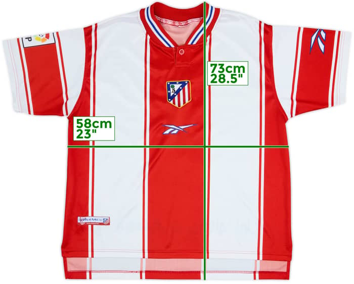 1999-00 Atletico Madrid Home Shirt - 6/10 - (XL)