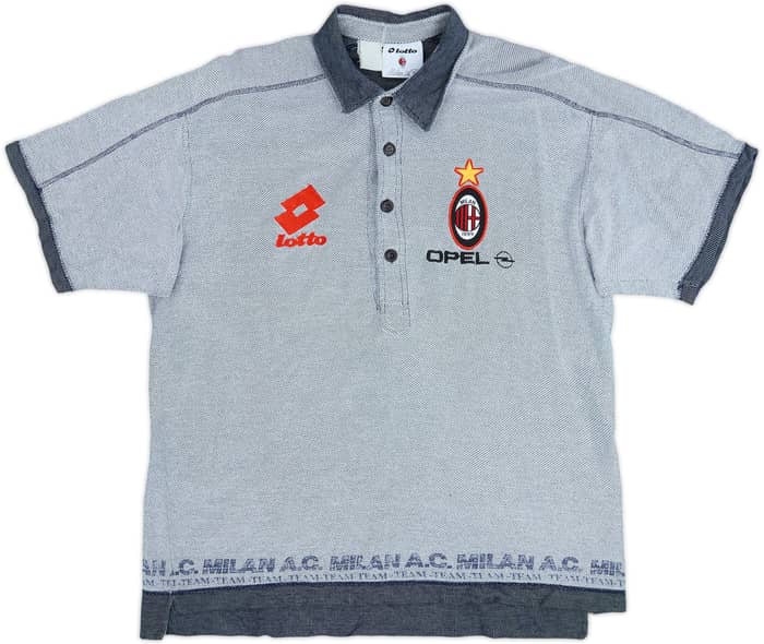 1995-96 AC Milan Lotto Polo Shirt - 6/10 - (L)