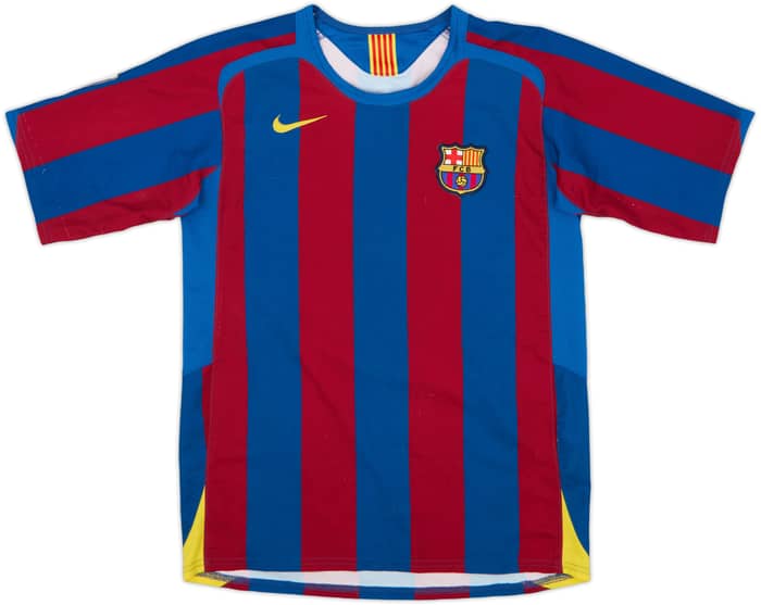 2005-06 Barcelona Home Shirt - 6/10 - (L.Boys)