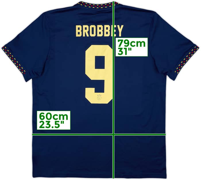 Camiseta de visitante del Ajax 2022-23 Brobbey #9 - 9/10 - (XL)