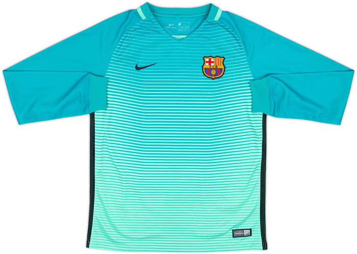 2016-17 Barcelona Third L/S Shirt #3 - 7/10 - (L.Boys)