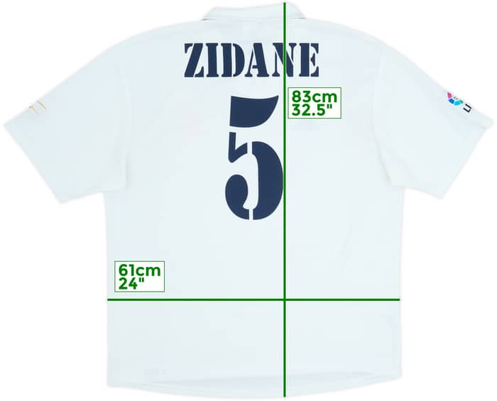2001 Real Madrid Home Shirt Zidane #5 - 5/10 - (XL)