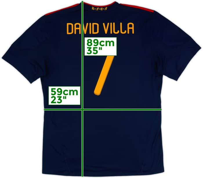 2010-11 Spain Away Shirt David Villa #7 - 8/10 - (XXL)