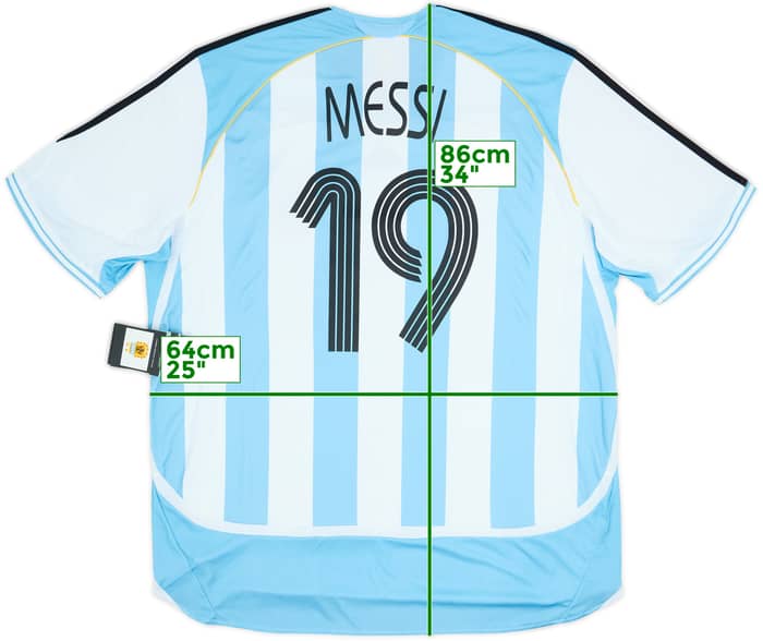 2005-07 Argentina Home Shirt Messi #19 (XXL)