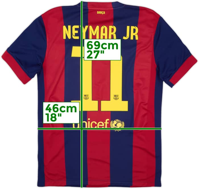 2014-15 Barcelona Camiseta Local Neymar Jr #11 - 8/10 - (M)