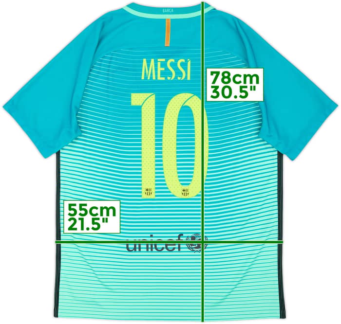 2016-17 Barcelona Third Shirt Messi #10 - 8/10 - (L)