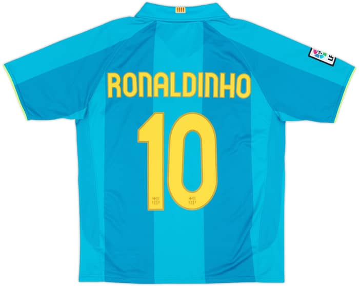 2007-09 Barcelona Away Shirt Ronaldinho #10 - 9/10 - (S)