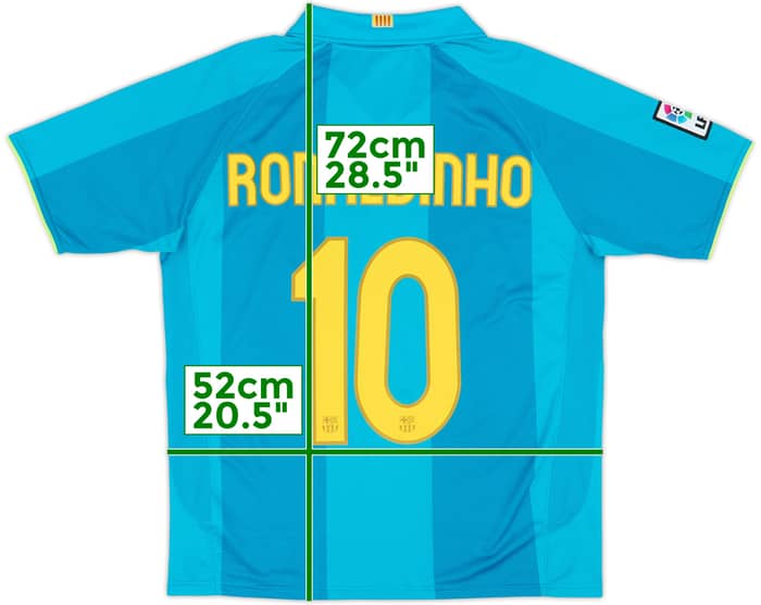 2007-09 Barcelona Away Shirt Ronaldinho #10 - 9/10 - (S)