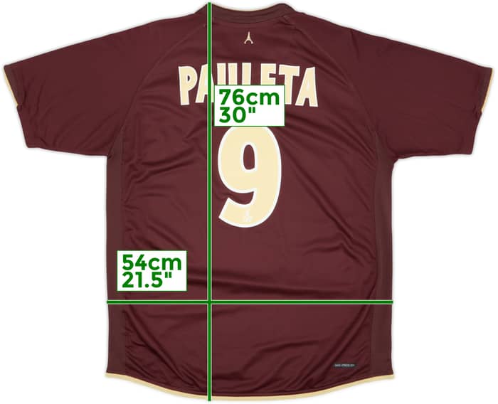 2006-07 Paris Saint-Germain Visitante Camiseta Pauleta #9 - 8/10 - (L)