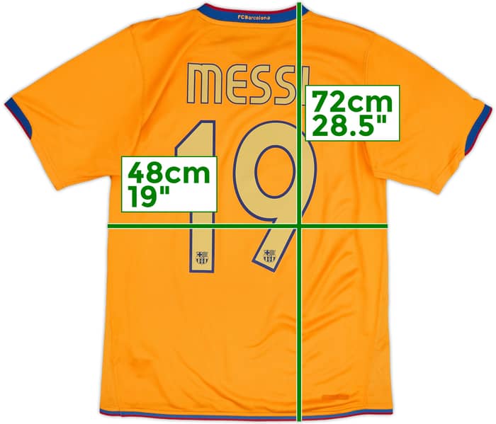 2006-08 Barcelona Away Shirt Messi #19 - 7/10 - (L.Boys)