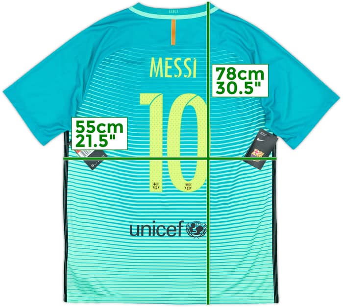 Camiseta de la tercera equipación del Barcelona 2016-17 Messi #10 (L)