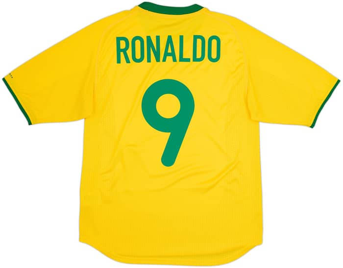 2000-02 Brazil Home Shirt Ronaldo #9 - 8/10 - (S)