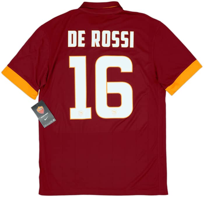 2014-15 Roma Home Shirt De Rossi #16 (M)