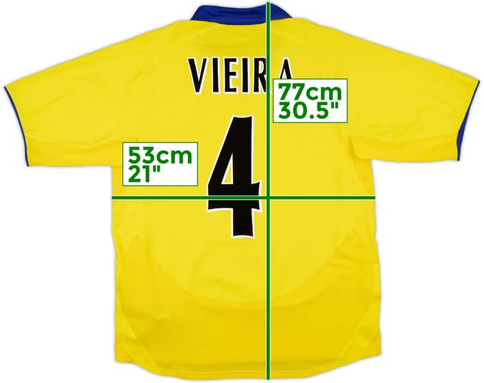 Camiseta de visitante del Arsenal 2003-05 Vieira #4 - 10/10 - (M)
