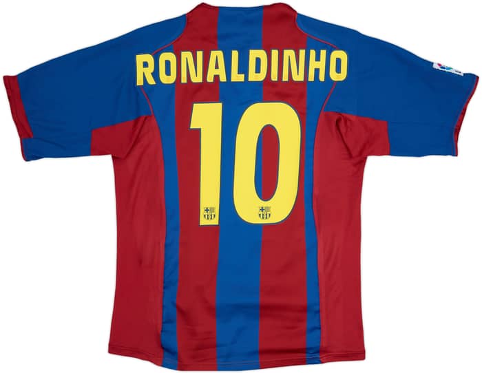 2004-05 Barcelona Home Shirt Ronaldinho #10 - 8/10 - (S)