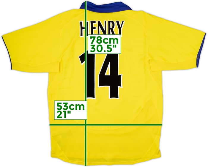 2003-05 Arsenal Away Shirt Henry #14 - 9/10 - (M)