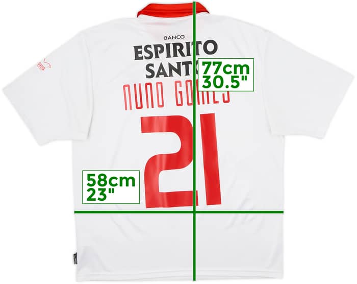 2003-04 Benfica Away Shirt Nuno Gomes #21 - 8/10 - (L)