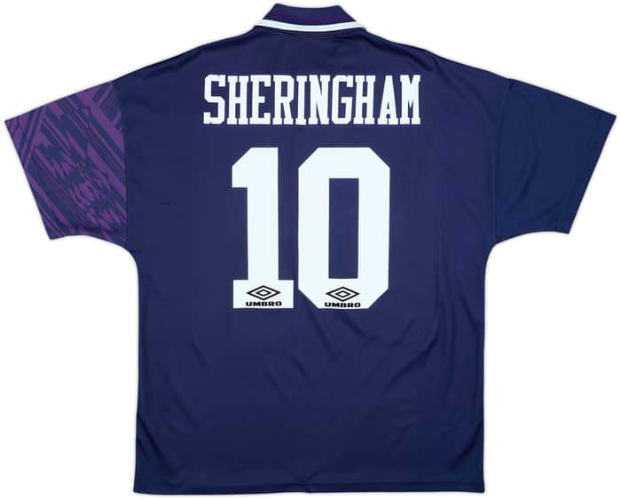 1994-95 Tottenham Away Shirt Sheringham #10 - 7/10 - (L)