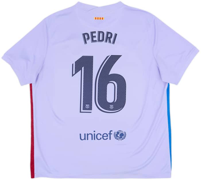2021-22 Barcelona Away Shirt Pedri #16 - 6/10 - (XXL)